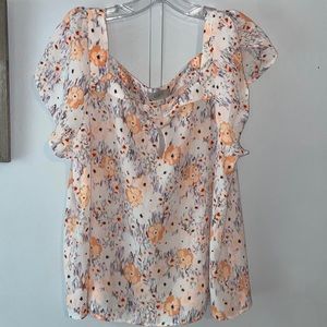 LOFT floral blouse